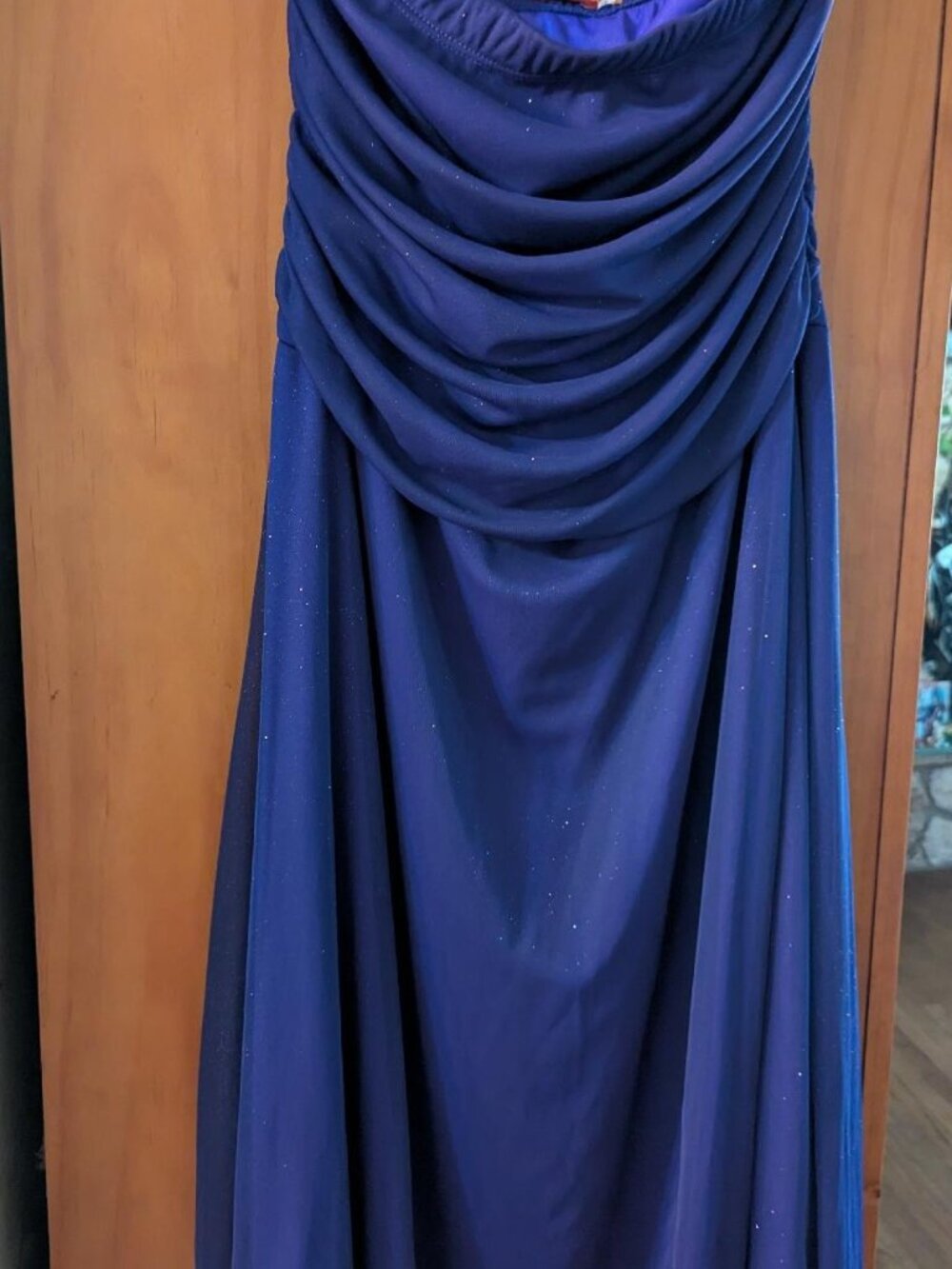 Ruby Rox Purple Sparkle Strapless Dress Size 14